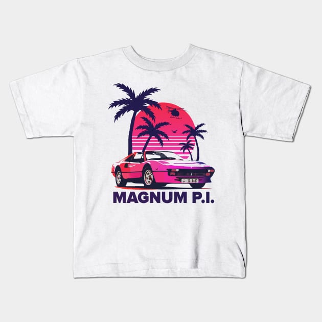 Magnum PI Kids T-Shirt by TheSnowWatch